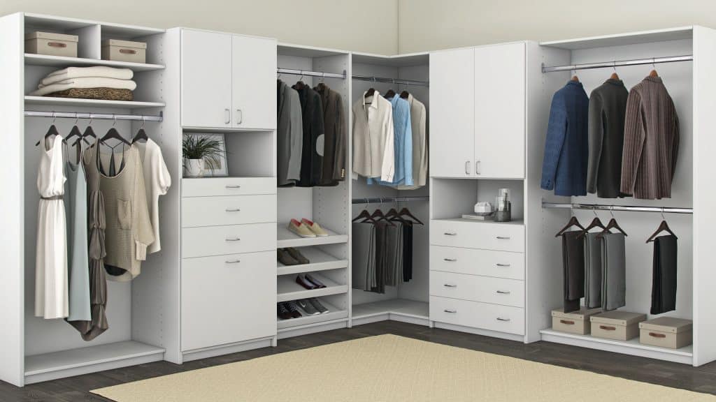 Everyday Closets collection in white.